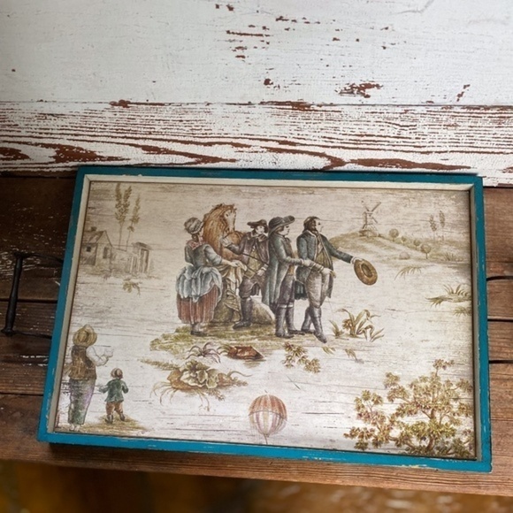 Whimsical Handle Wooden Tray - Picture 7 of 8